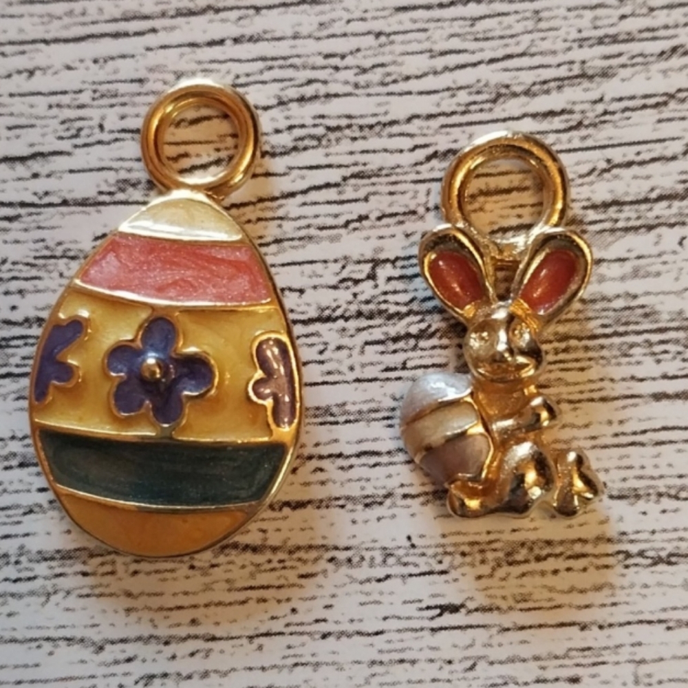 Easter Egg And Bunny Charms